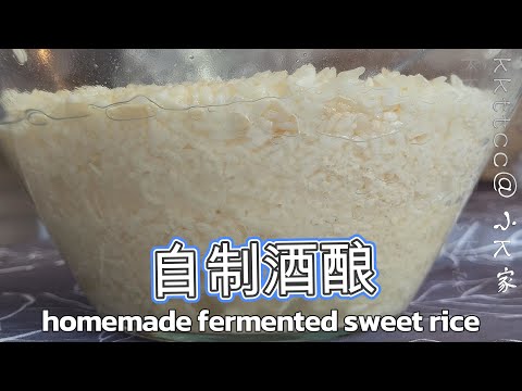 💯自制酒酿/醪糟/米酒（清甜无酸味）Chinese fermented sweet rice👍家里常备一罐随时用来做菜|调饮品|煮糖水😋