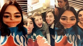 Dua Lipa Snapchat Story 4 November 2017 w Family