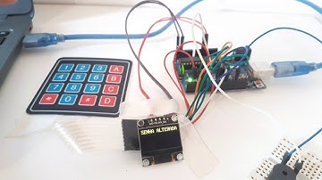 Senha com arduino teclado de membrana matricial.