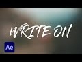 Handwriting Text Effect Animation Tutorial in After Effects | Write On Effect [Hindi]