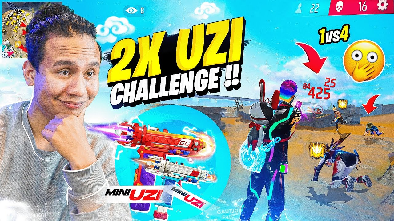 2x Mini Uzi Only Challenge, пока я не выиграю 😎 Tonde Gamer - Free Fire Max