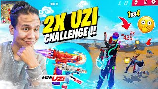 2x Mini Uzi Only Challenge Until I Win 😎 Tonde Gamer - Free Fire Max