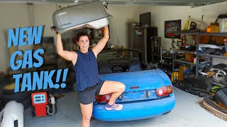 $200 Mazda Miata Project  Ep.16 How To Remove Your Subframe and Replace Your Gas Tank!!