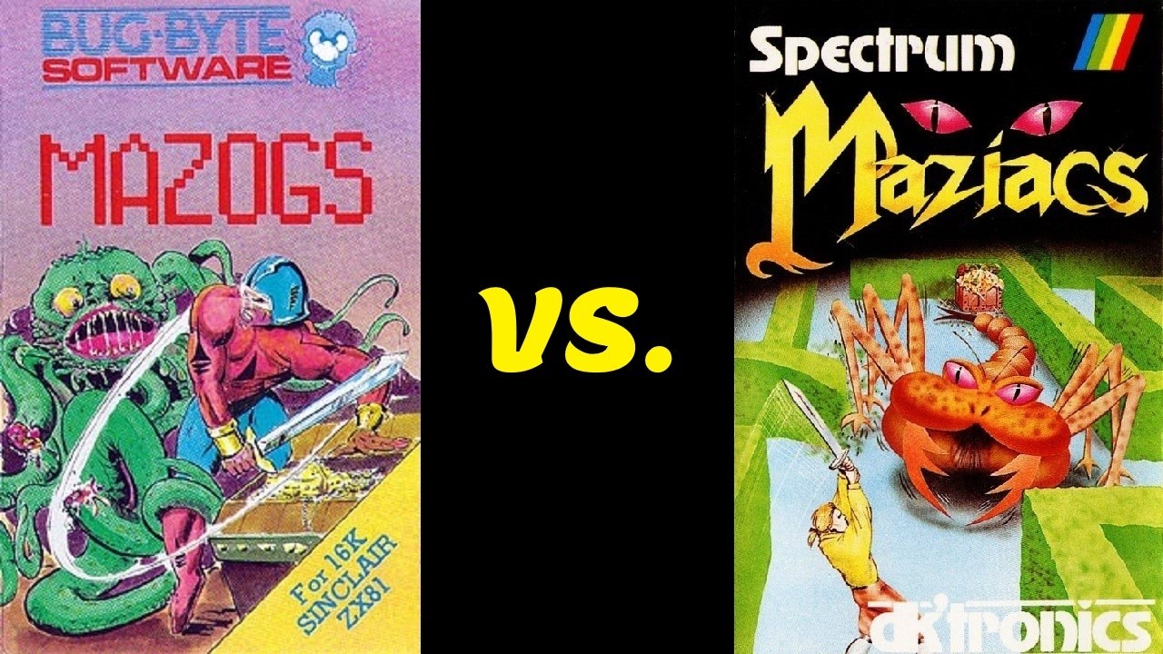 Mazogs Vs Maziacs (ZX81 & ZX Spectrum) - YouTube