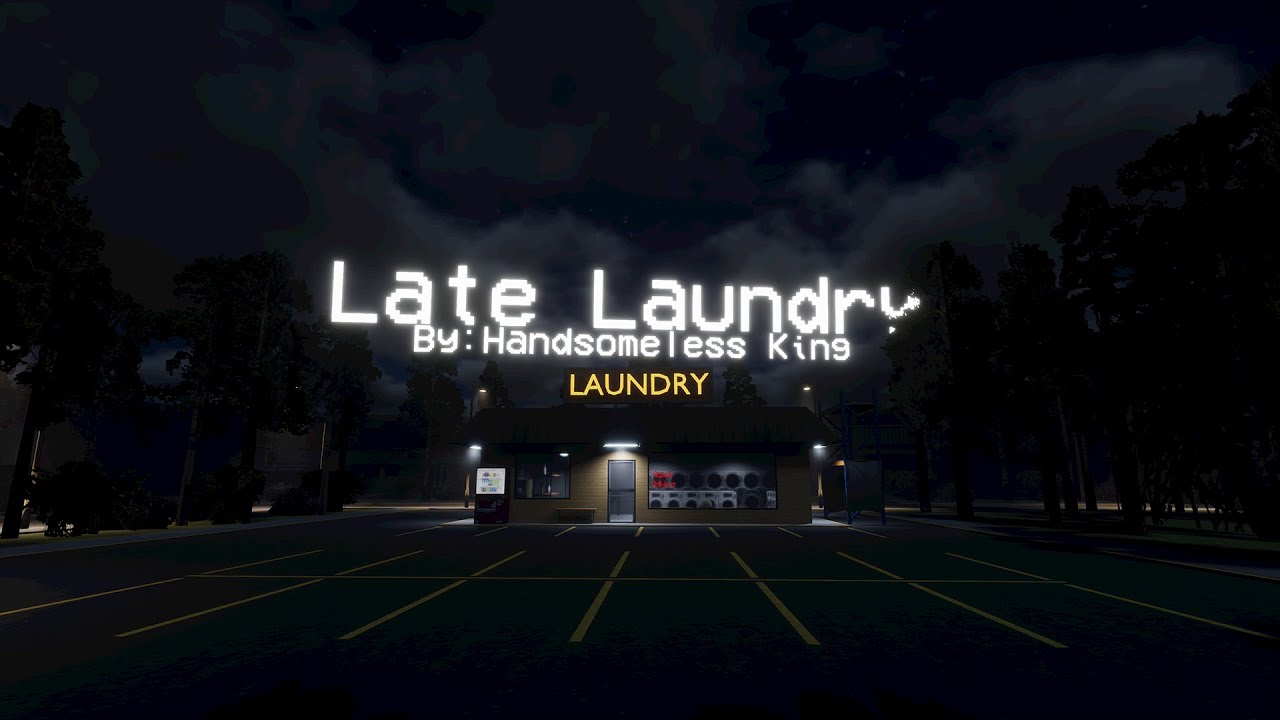 Late Laundry - Playthrough (short indie horror game)
