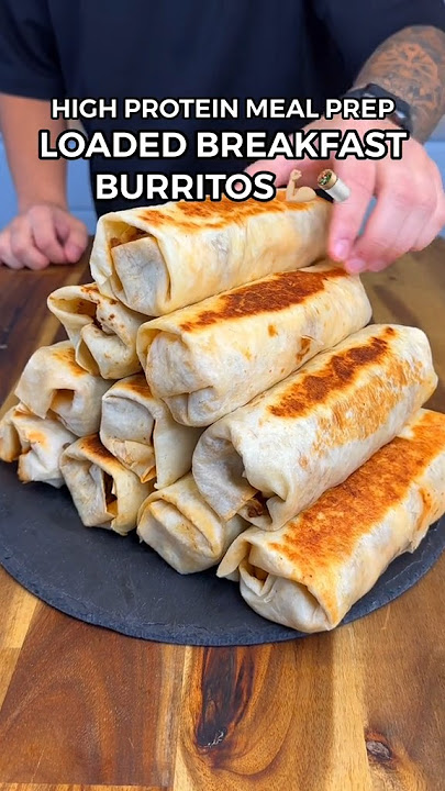 High Protein Meal Prep for Breakfast | Burritos #shorts