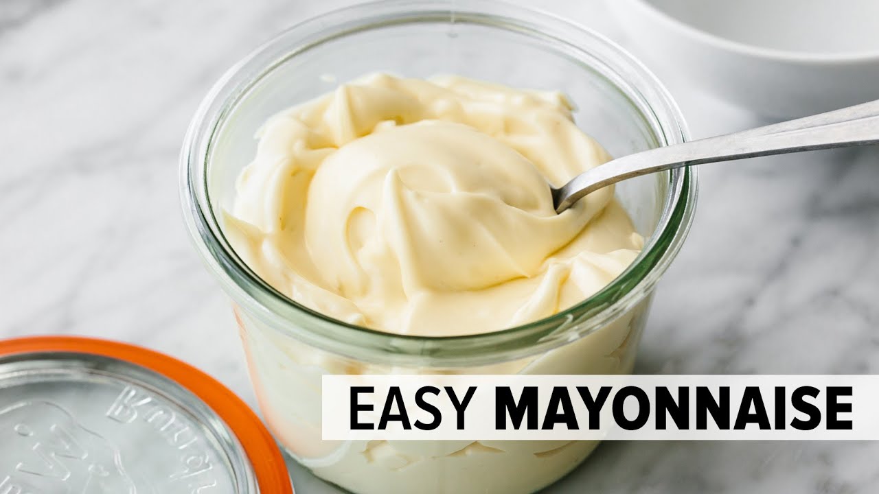 HOW TO MAKE MAYONNAISE | easy mayo recipe with stick ...