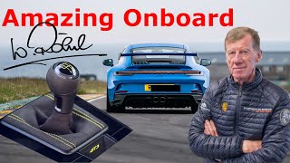 Walter Röhrl Onboard with the new Porsche 992 GT3 manual on Autodrom Most