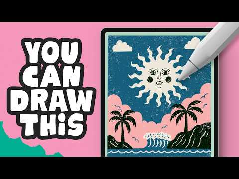 Procreate Sun Illustration for Beginners