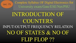Lec-75 Introduction of Counters with all Basic Details | DE | R K Classes | Hindi | Update