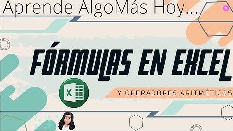 Como usar FÓRMULAS DE EXCEL 🔥con OPERADORES ARITMETICOS