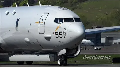 T33 Spots Boeing P-8 Poseidon Submarine Hunter w/ Attached Box