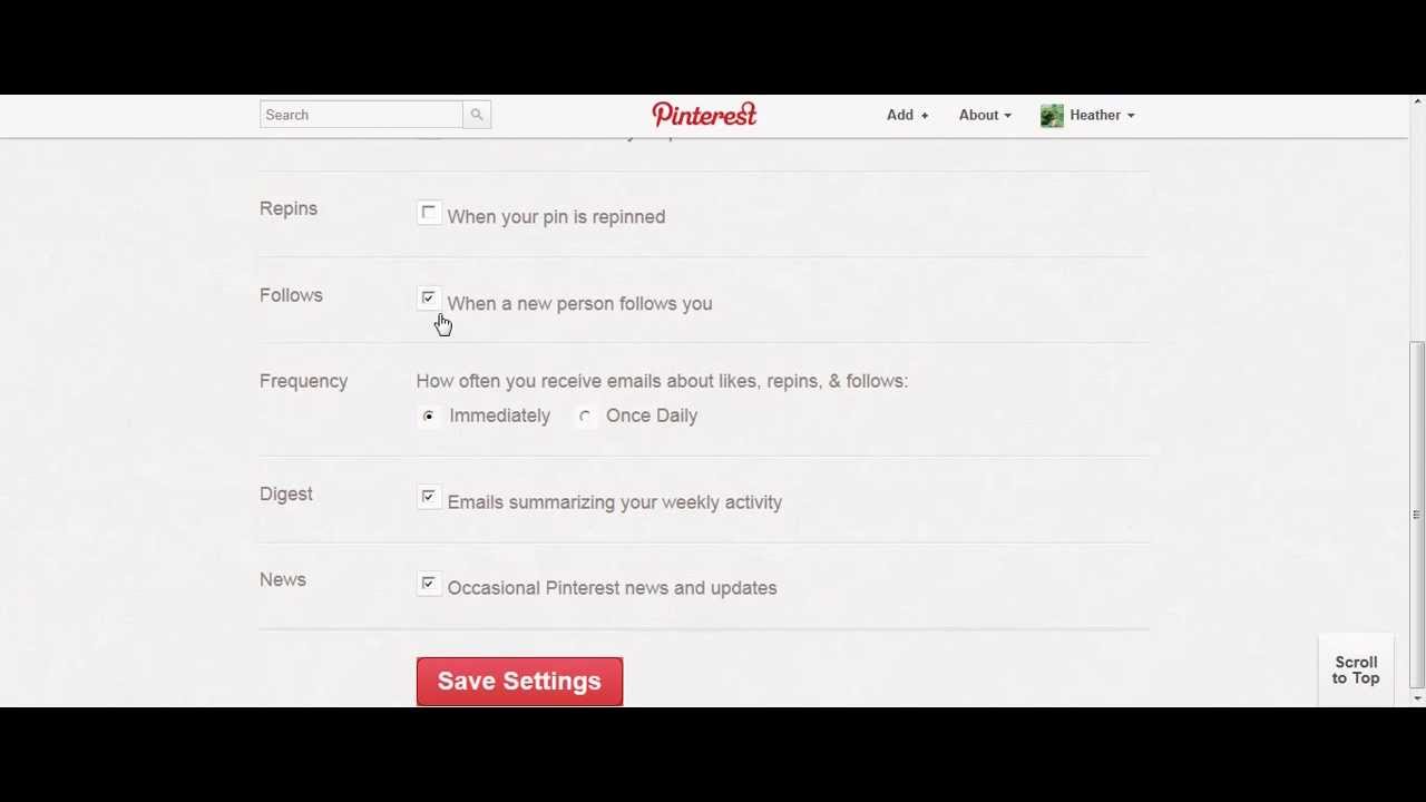 notifications Turn off pinterest notifications Turn off pinterest