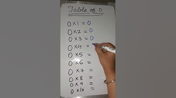 table of 0 0 ka table #shorts #viral #youtubeshorts #math