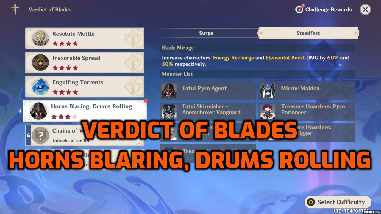 Verdict of Blades Event Day 4 (Horns Blaring, Drums Rolling