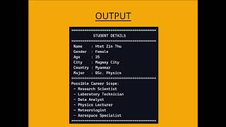 Java Programming : Student Career Scope (Inheritance)