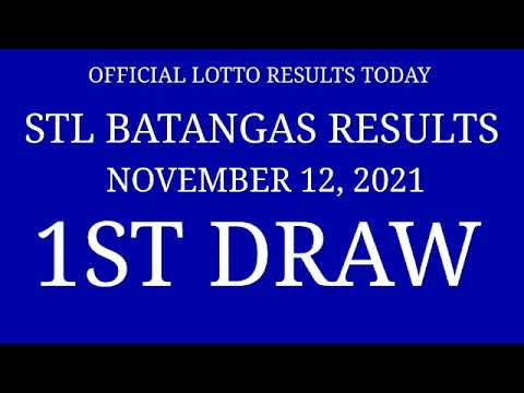 Stl Batangas results today 1st draw November 12, 2021 pcso lotto stl results today