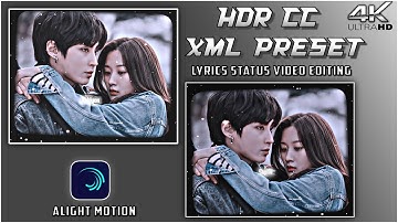 HDR CC Alight Motion Preset || EFX Video Editing App Alight Motion | HDR CC Video Editing