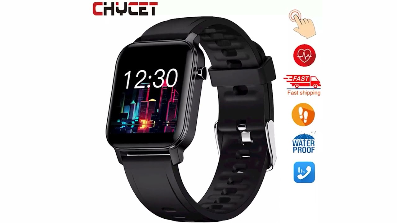CHYCET 2021 Смарт-часы IP68 Водонепроницаемые часы с монитором сердечного ритмакровяного давления .
