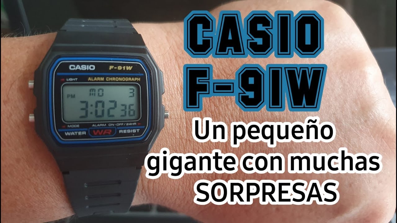 CASIO F-91W Reseña completa y desarrollo del manual de usuario del mítico  reloj de Casio. - YouTube