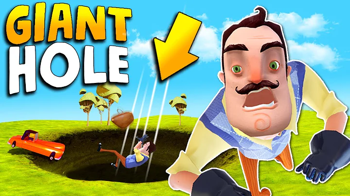 Pushing The Neighbor INTO A GIANT HOLE!!! | Hello ...