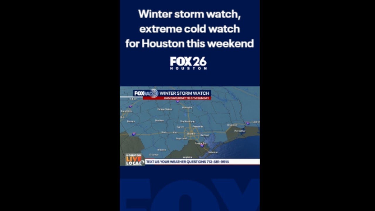 Houston under winter storm watch, extreme cold watch this weekend - YouTube