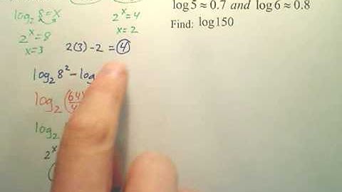 8.4c Properties of  Logarithms - Algebra 2