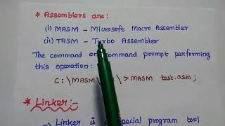 Assembler, Linker, Loader of Microprocessor - 8086 Microprocessor - MPMC