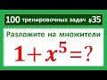 100 тренировочных задач #35. Разложить на множители 1+x^5=?