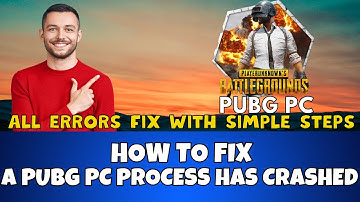 How to fix A PUBG PC process has crashed | NEW METHOD 2023 ✅