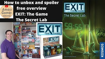 Exit: The Game - The  Secret Lab - Overview, unboxing, spoiler free preview teaser * Amass Games *
