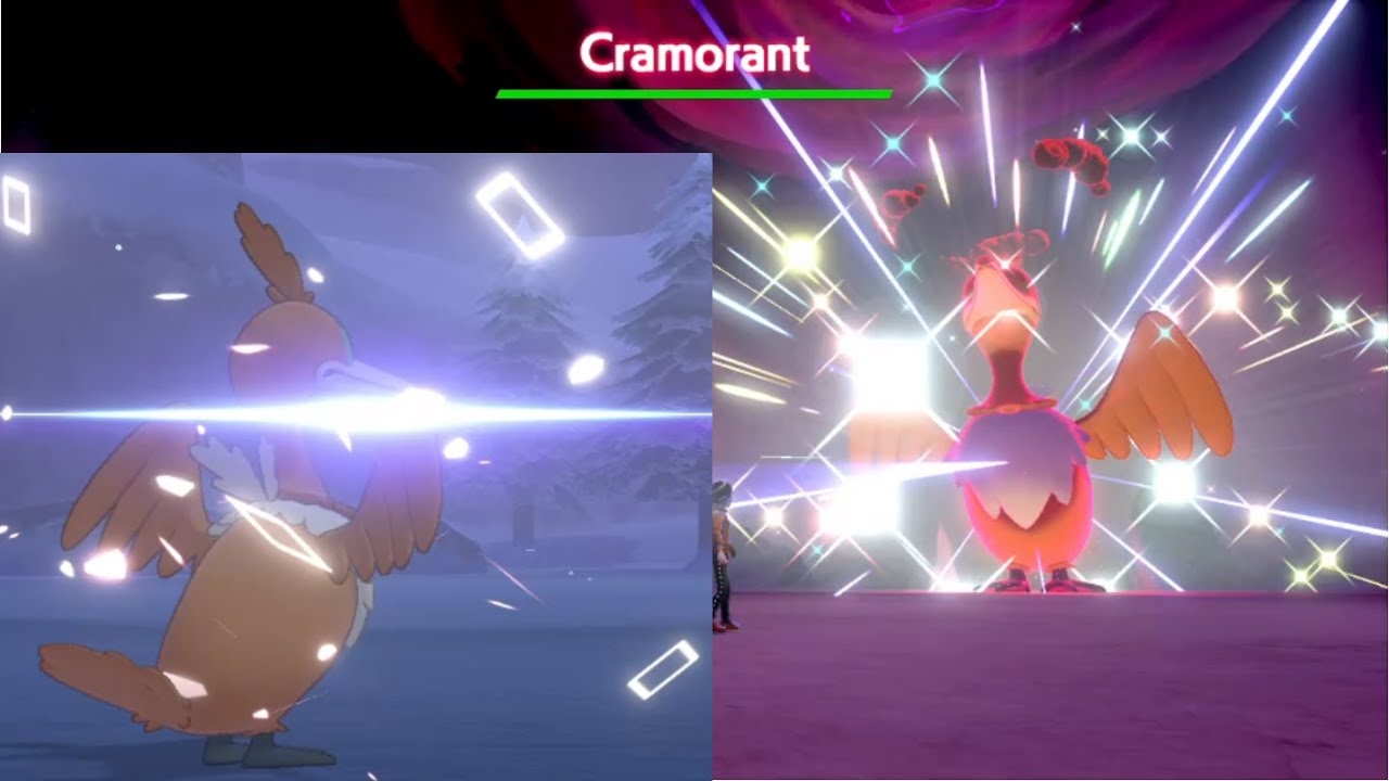 SQUARE SHINY CRAMORANT MAX RAID DEN EVENT POKEMON SWORD SHIELD
