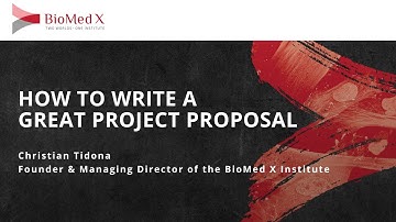 Webinar - How to write a great project proposal