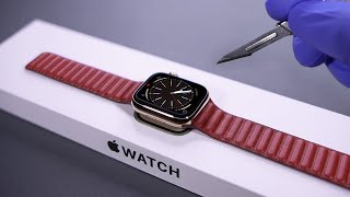 Apple Watch Series 8 Stainless Steel Unboxing  ASMR