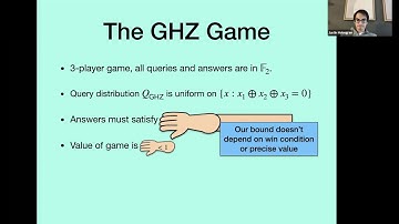 A Parallel Repetition Theorem for the GHZ Game - Justin Holmgren