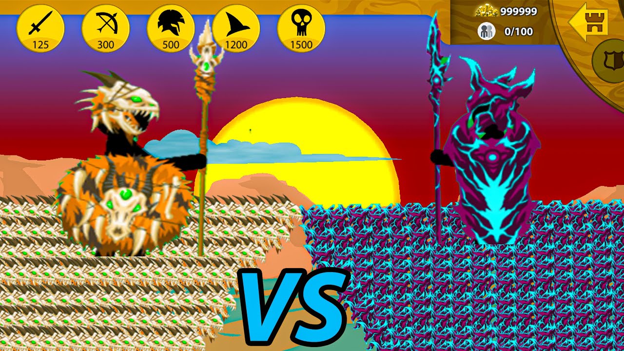 SPEARTON 9999 VS SWORDWRATH 9999 || STICK WAR LEGACY GAME