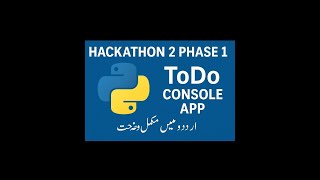 Hakthon 2 phase1 project Todo App console base 🌞👍