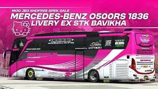 WARNA IMUT LARI NGEBUT‼️SHARE MOD JB3 SHD MERCY O500RS 1836 DAN LIVERY EX BUS STJ BAVIKHA #bussid screenshot 3