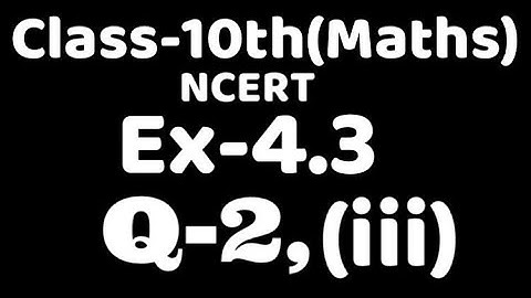 Class 10 Ex 4.3 Q2 (iii) maths Ncert chapter 4,Factorisation method,Quadratic Equation  ,VKS Maths x