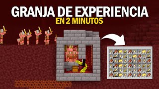 Fácil Granja de Experiencia y Oro Minecraft 1.20/1.19 Java y Bedrock - Construida en 2 Minutos!