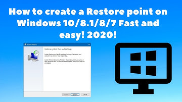 How to create a Restore point on Windows 10/8.1/8/7 Fast and easy! 2020!