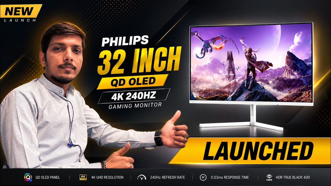 Philips Evnia 32M2N8900P QD-OLED 4K 240 Hz Gaming Monitor Launched