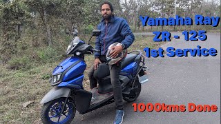 Yamaha Ray ZR -125 1000kms done / 1st service 4k HDR