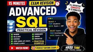 Pass Your SQL Exam in 15 Minutes 🔥 | JOIN, UNION, Subquery, HAVING Made Easy