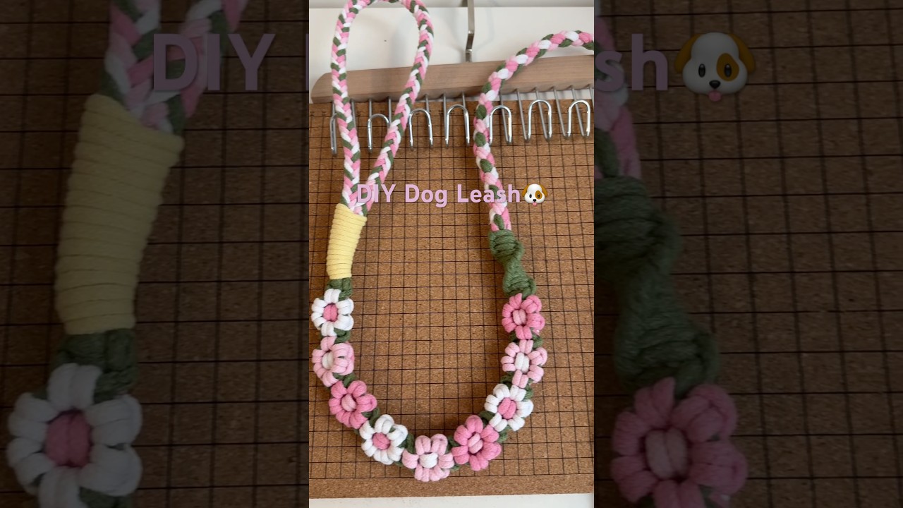 DIY handmade dog leash🌸 