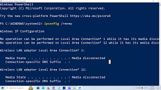 media state - media disconnected while renewing ip config in windows 10 & 11 {ipconfig /renew}