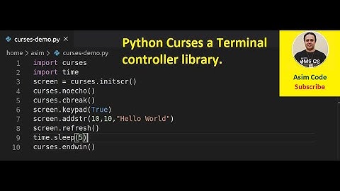 Python Curses a Terminal controller library