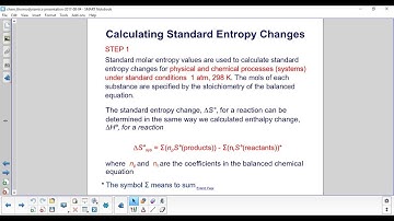 Chem Thermodynamics Entropy Change Part 3