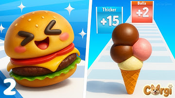 Food Run 🆚 Ice Cream Rush - All Levels Satisfying Walkthrough Gameplay Part 2