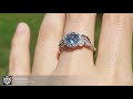 Round aquamarine engagement ring by 3d heraldry